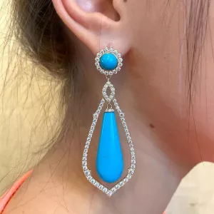 Серьги с бирюзой
