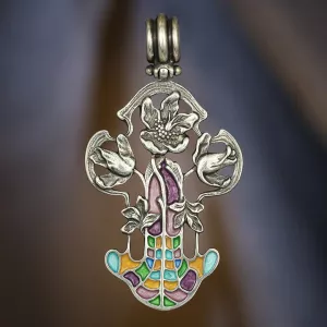Серебряная подвеска с горячей эмалью