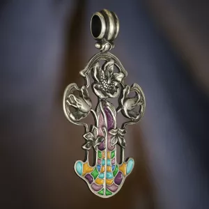 Серебряная подвеска с горячей эмалью