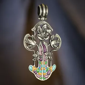 Серебряная подвеска с горячей эмалью