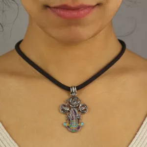 Серебряная подвеска с горячей эмалью