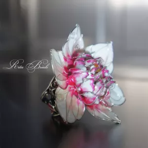 Коллекционное витражное кольцо 