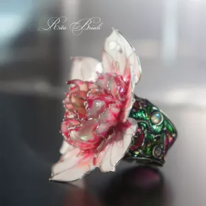 Коллекционное витражное кольцо 